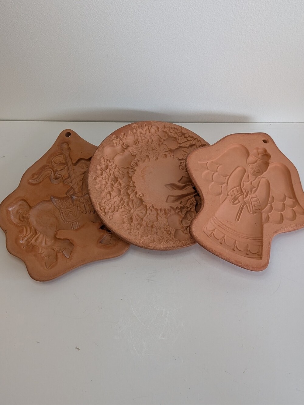 Cotton Press terracotta cookie mold clay mold decor Shortbread Christmas Wreath